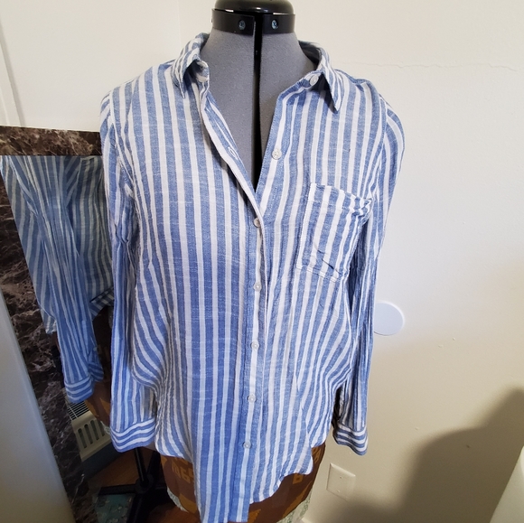 Lucky Brand Striped Button Down - Picture 2 of 5
